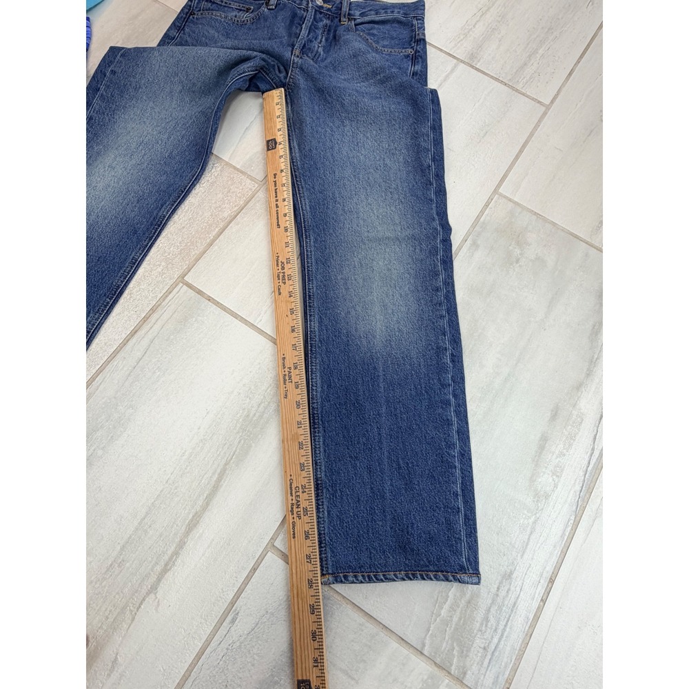 Frame The Straight Jeans 30 Dreamy Blue Button Fly LMHST510 Mens Denim - Picture 7 of 10